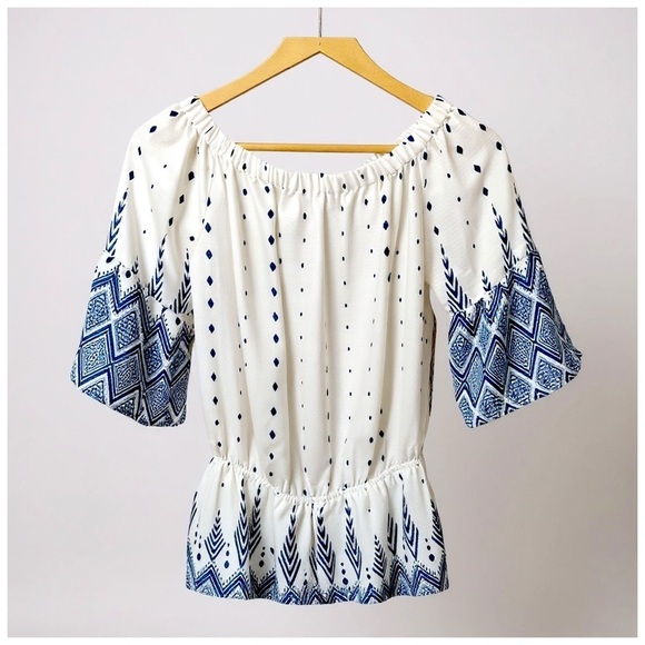 Collective Concepts Dresses & Skirts - Collective Concepts Women’s 3/4 Sleeve Above-the-Knee Dress. Blue, White. XS​​​